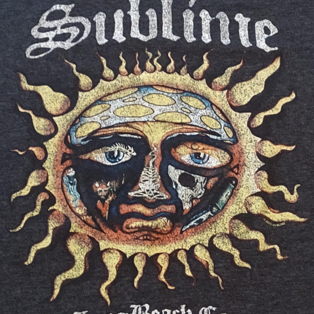 Sublime t-shirt Long Beach California size XL  charcoal gray with multi colors